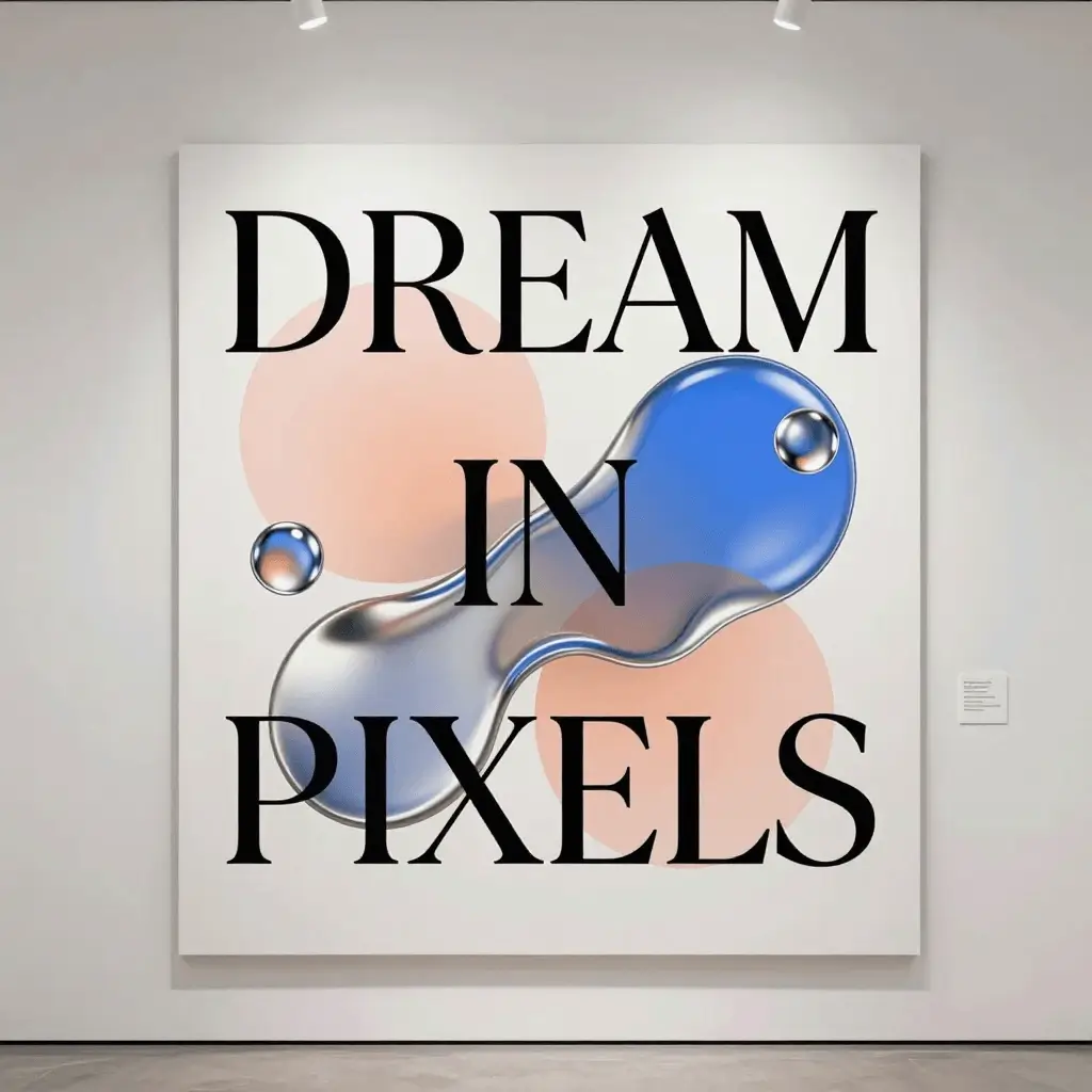 Dream in Pixels poster generated with HiDream O1 Image