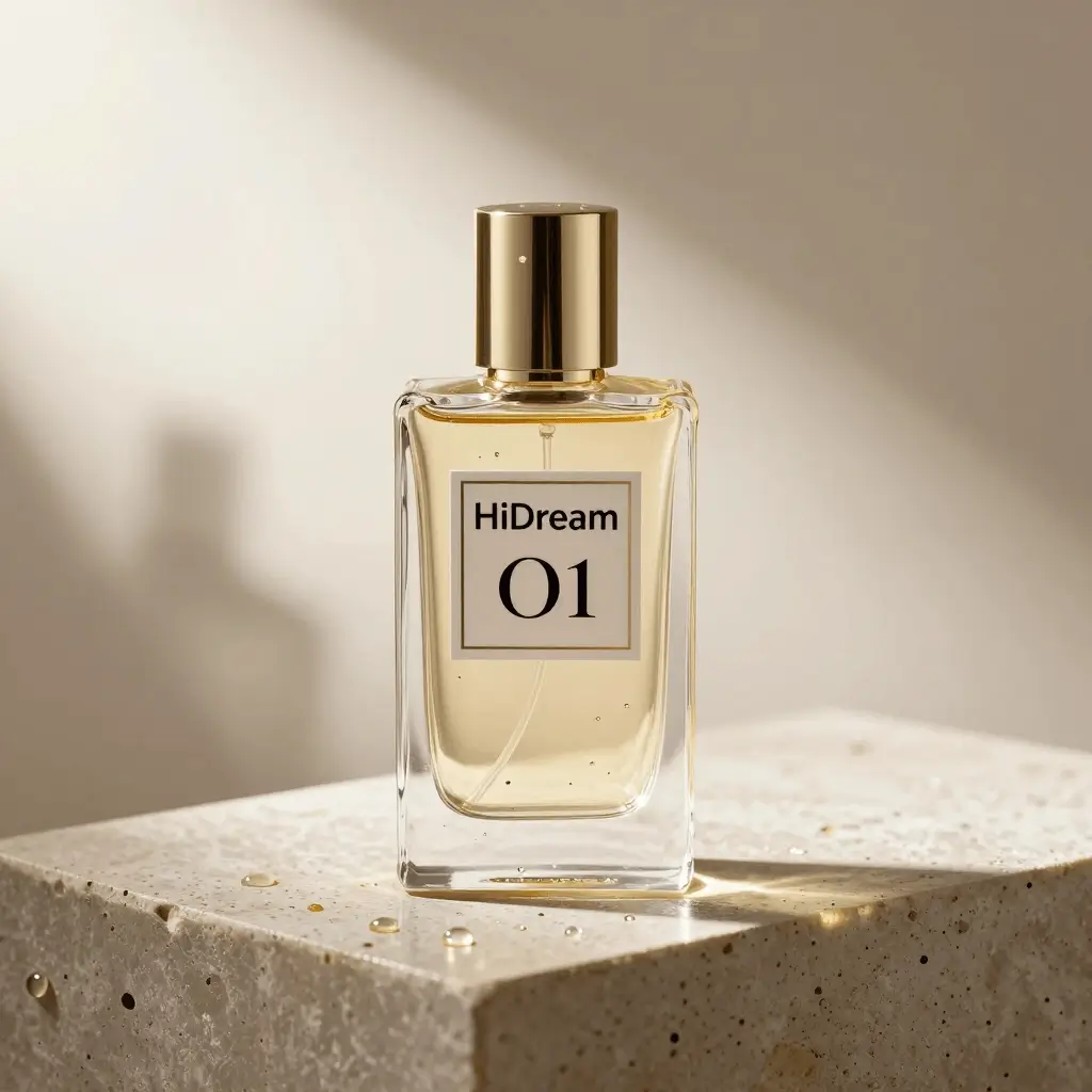 Luxury perfume bottle product image generated with HiDream O1 Image